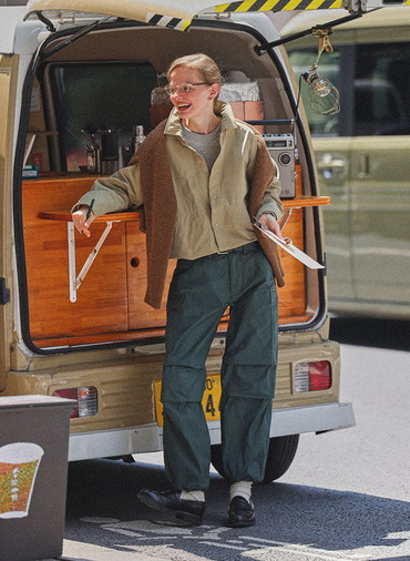 ボタンシャツ　ボタンダウン 詳細画像 Beige 4