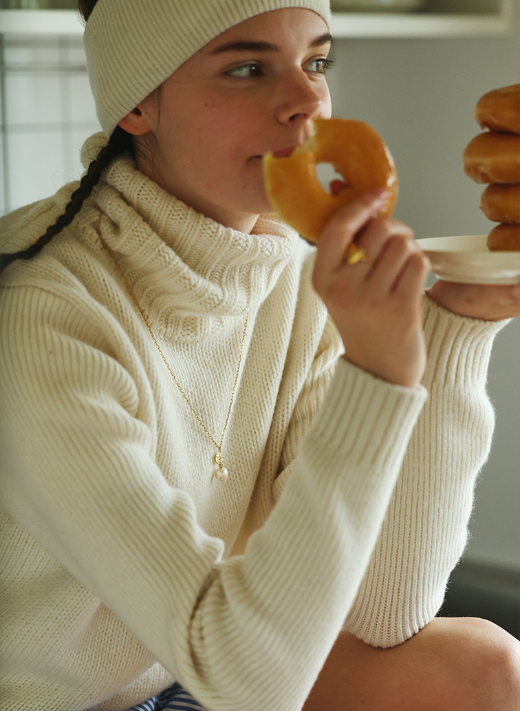 Ancient Memories ネックレス Zeus/Vase&times;パール レクタングルチェーン60cm 詳細画像 Gold 2