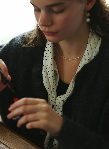 月の夢 ネックレス OVパール 45cm 詳細画像 Gold 1