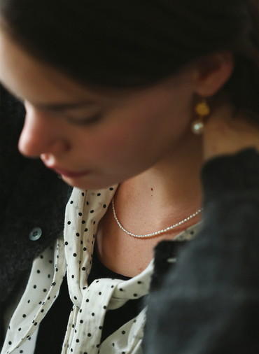 月の夢 ネックレス OVパール 45cm 詳細画像 Gold 2