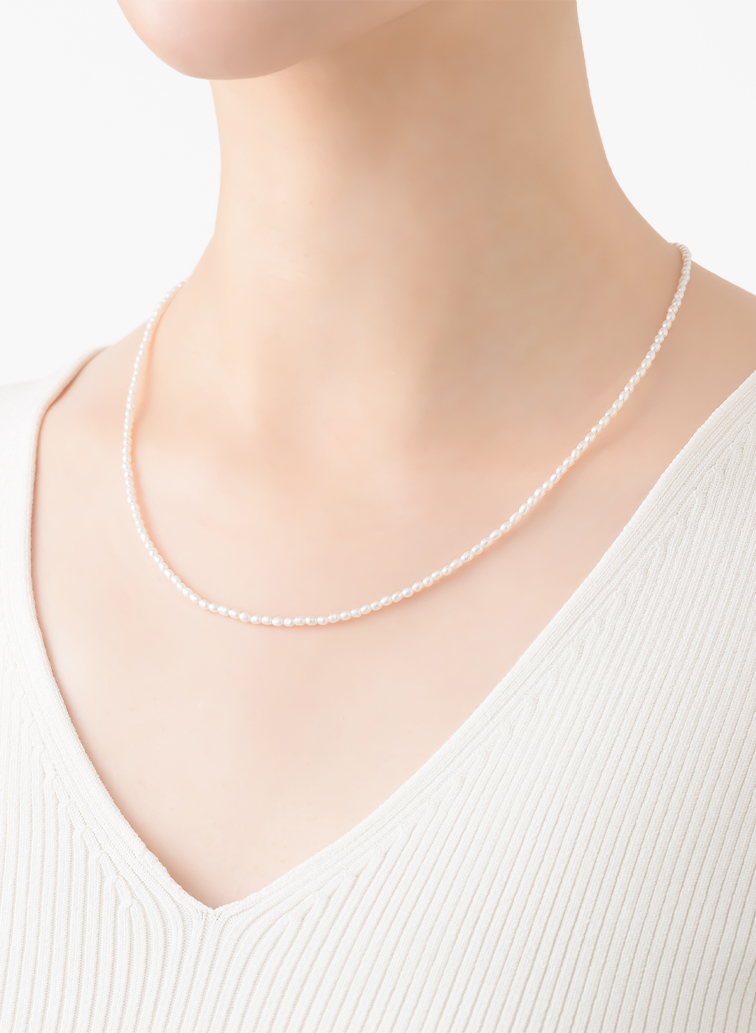 月の夢 ネックレス OVパール 45cm 詳細画像 Gold 2