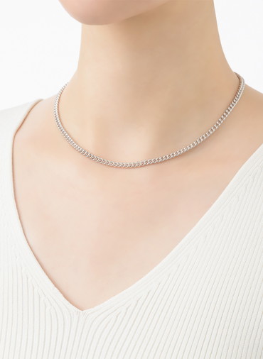 Silent Rain ネックレス カーブチェーン M 37cm 詳細画像 Silver 2