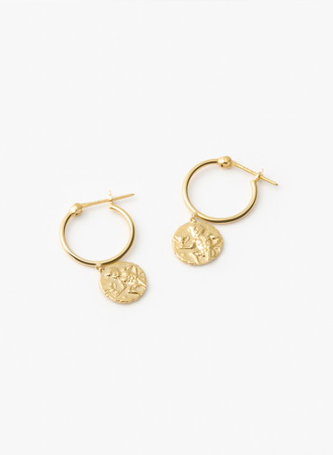 Ancient Memories フープピアス Zeus/Vase 詳細画像 Gold 1