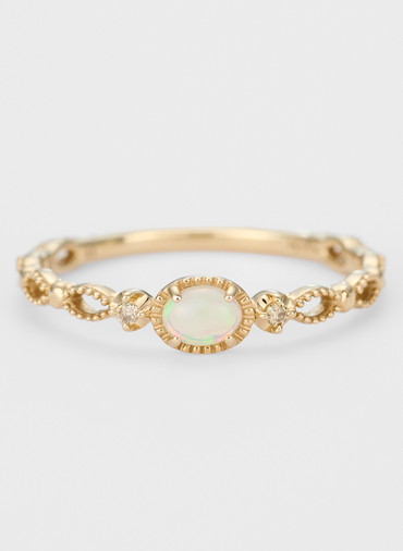 K5オパール／ダイヤモンドリング