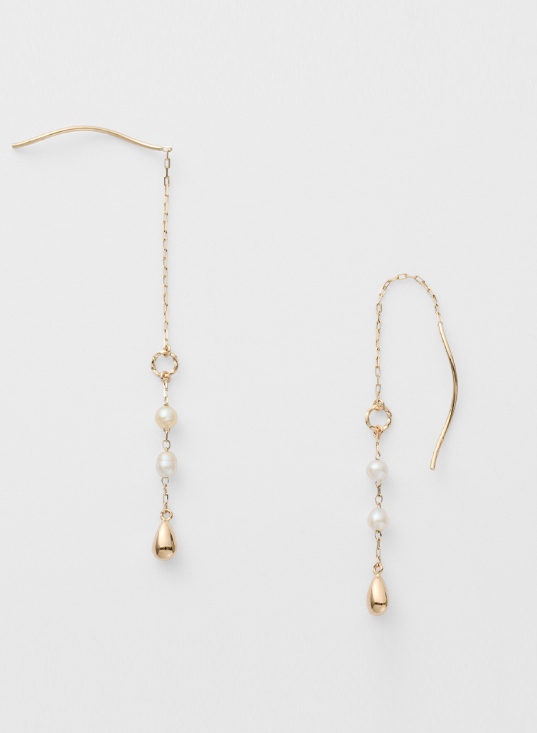 K10アコヤパールピアス 詳細画像 White 2