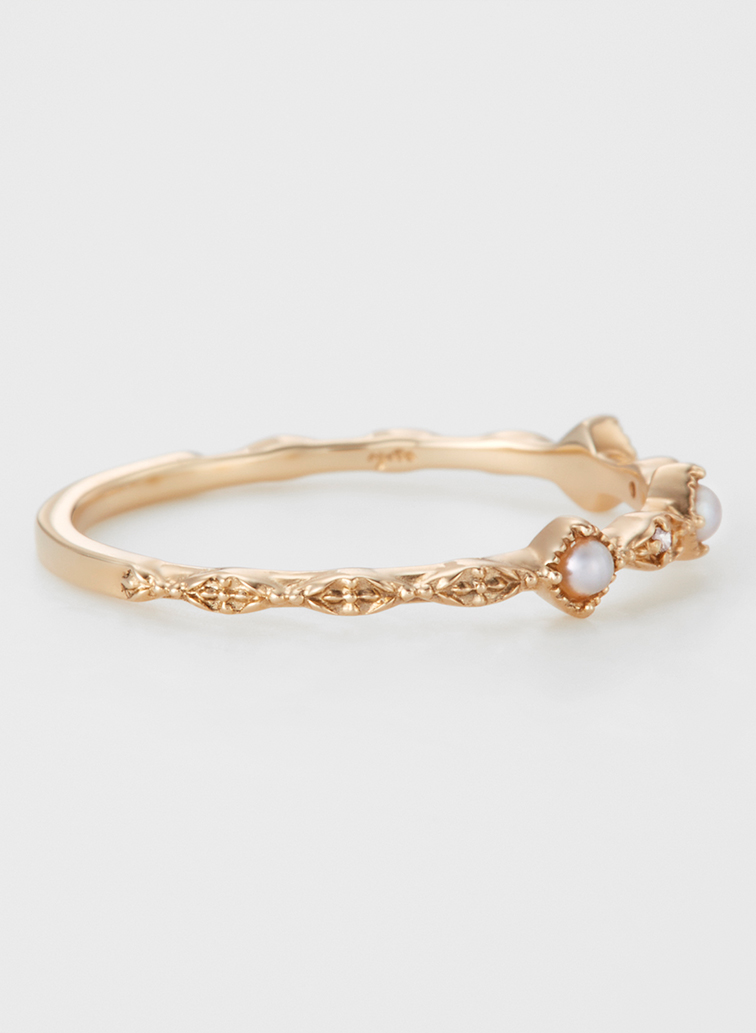 K10パールリング 詳細画像 White 2