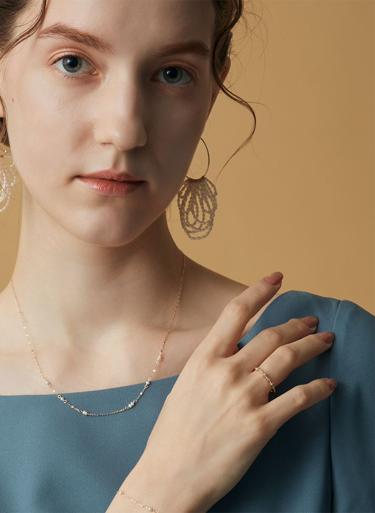 K10パールリング 詳細画像 White 5