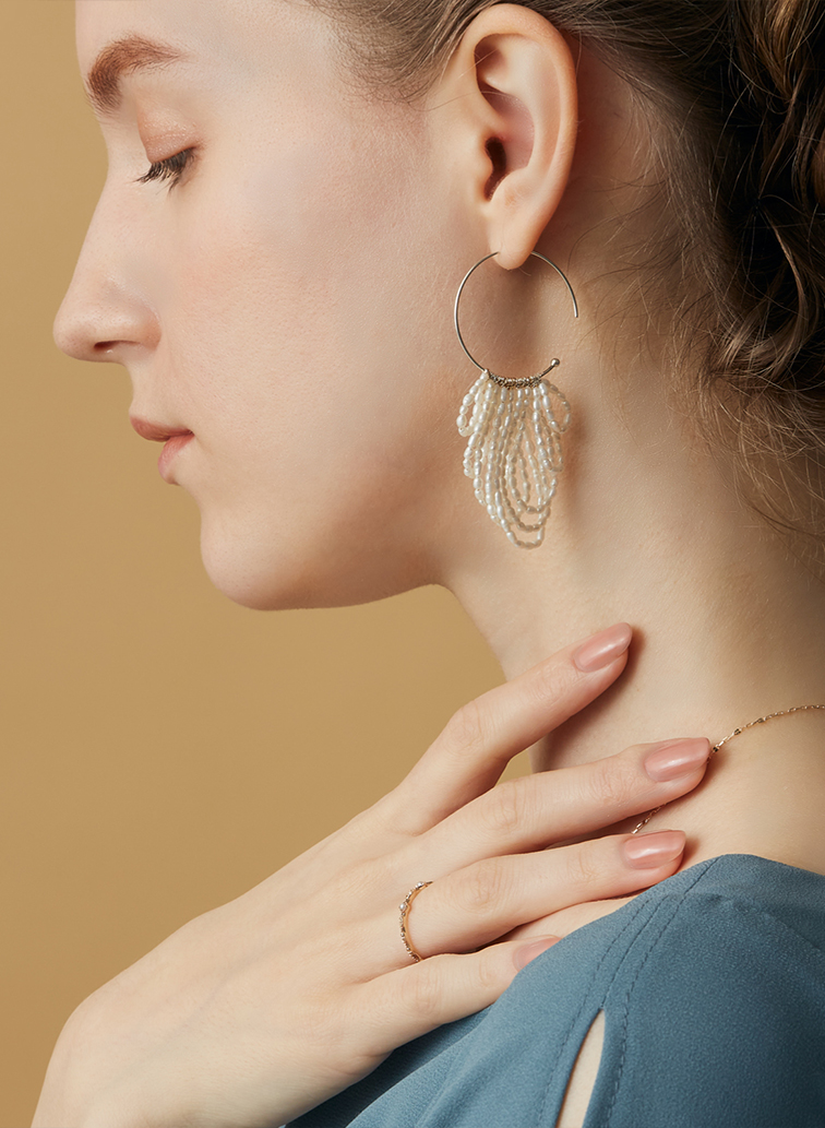 K10パールリング 詳細画像 White 7