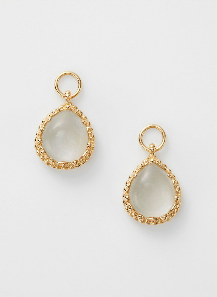 K10マルチストーンピアスチャーム 詳細画像 White 1