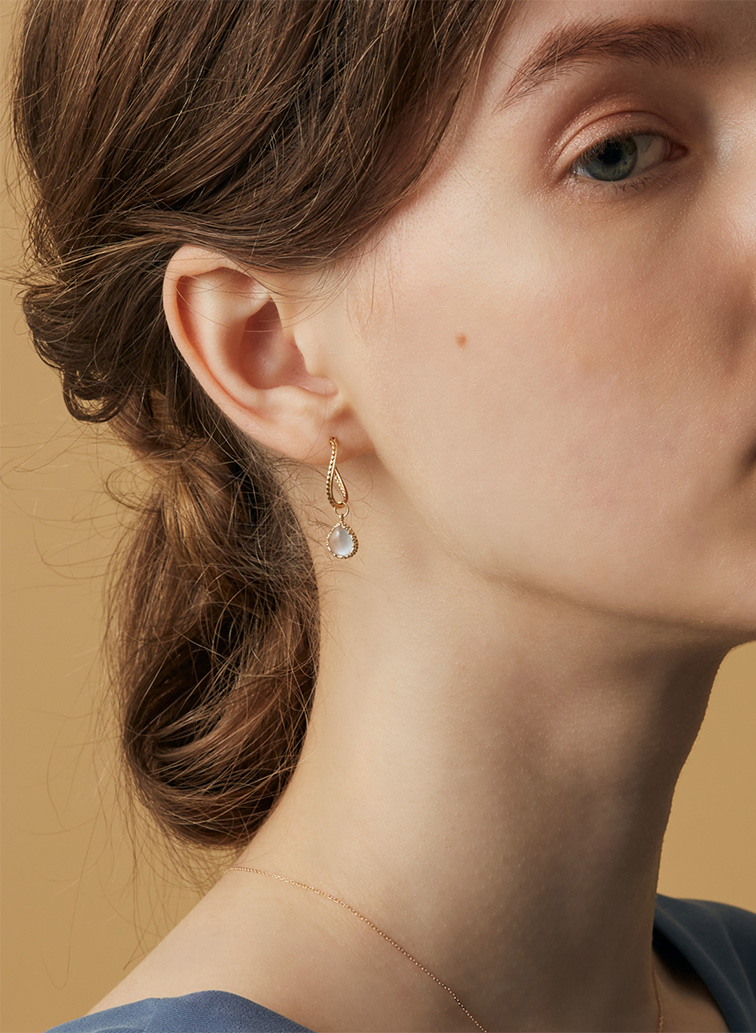 K10マルチストーンピアスチャーム 詳細画像 White 5