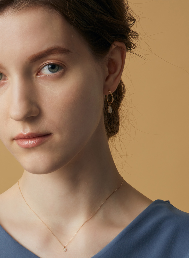 K10マルチストーンピアスチャーム 詳細画像 White 7