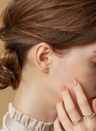 K18ダイヤモンドピアス（0.1ct） 詳細画像 White 6