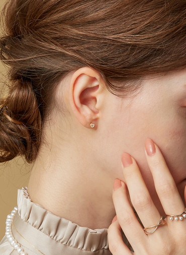 K18ダイヤモンドピアス（0.1ct） 詳細画像 White 8