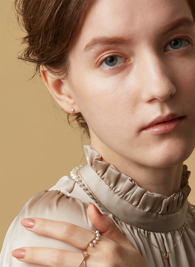 K18ダイヤモンドピアス（0.1ct） 詳細画像 White 5