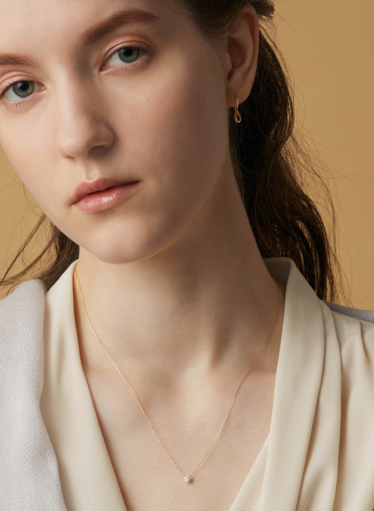 K18ダイヤモンドネックレス（0.2ct） 詳細画像 White 6