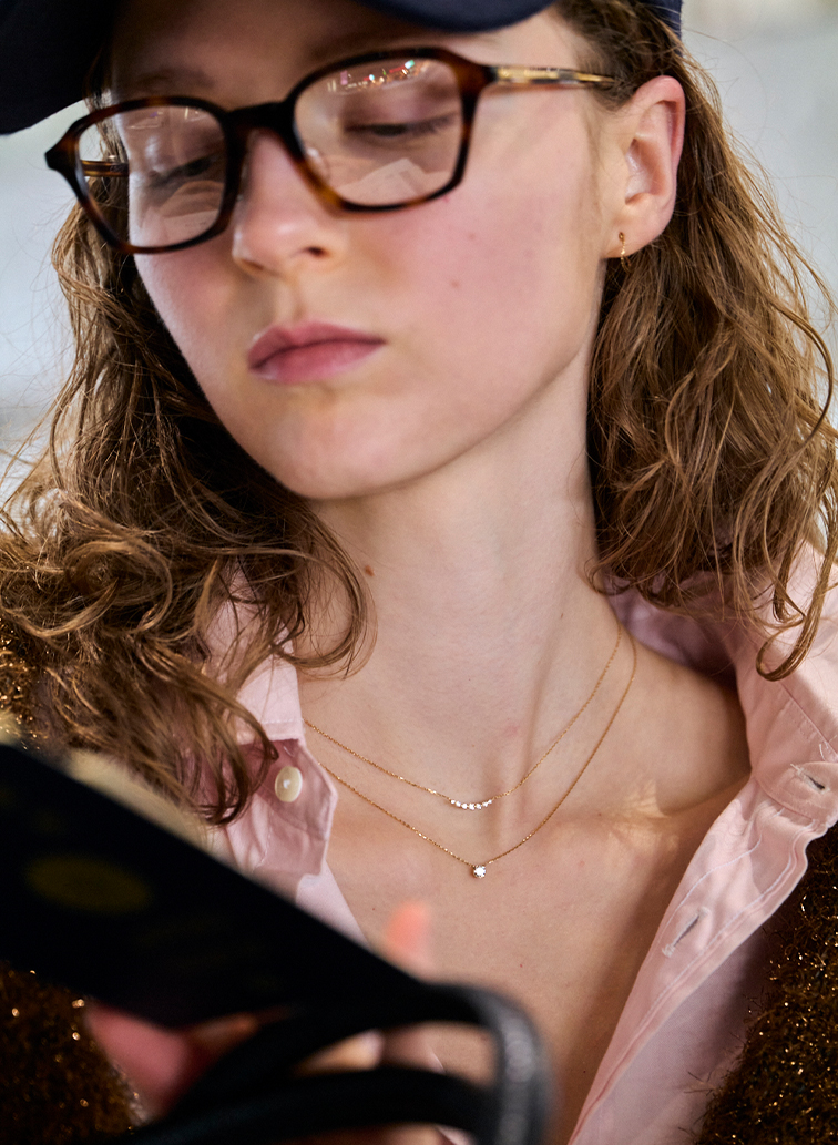 K18ダイヤモンドネックレス 詳細画像 White 3