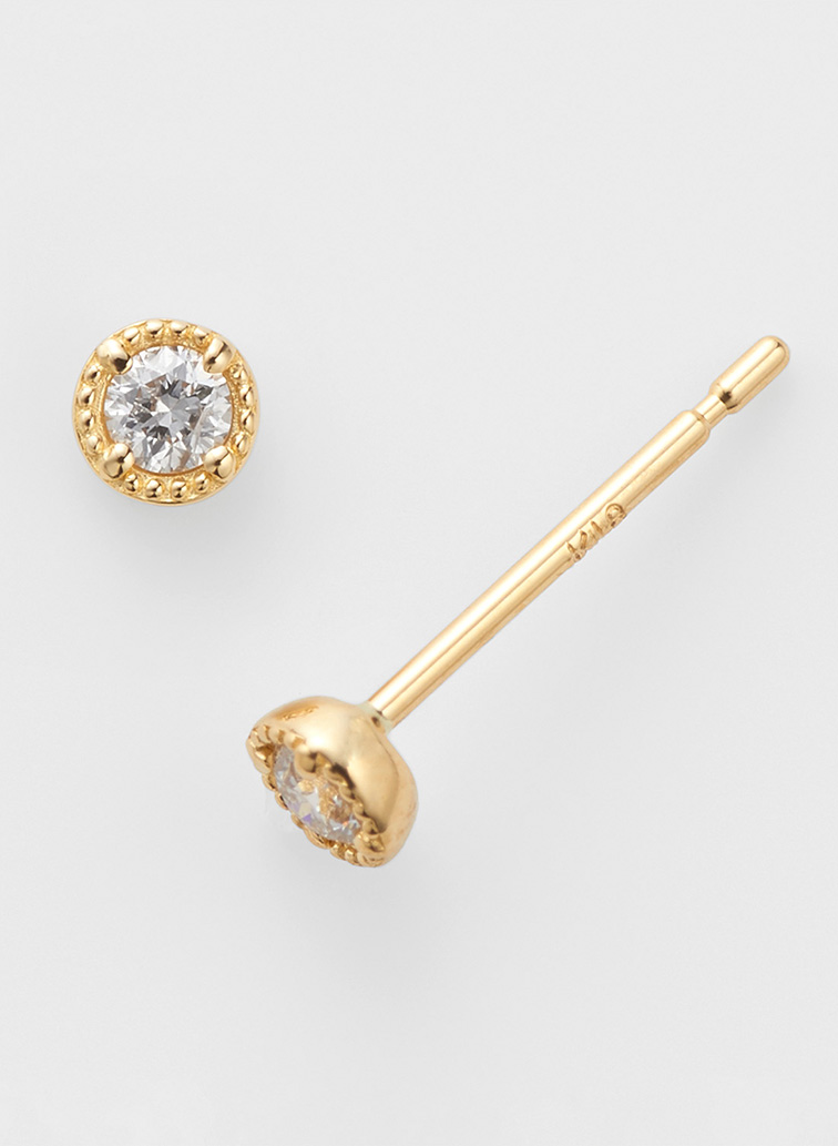 K18ダイヤモンドピアス（0.04ct） 詳細画像 White 1