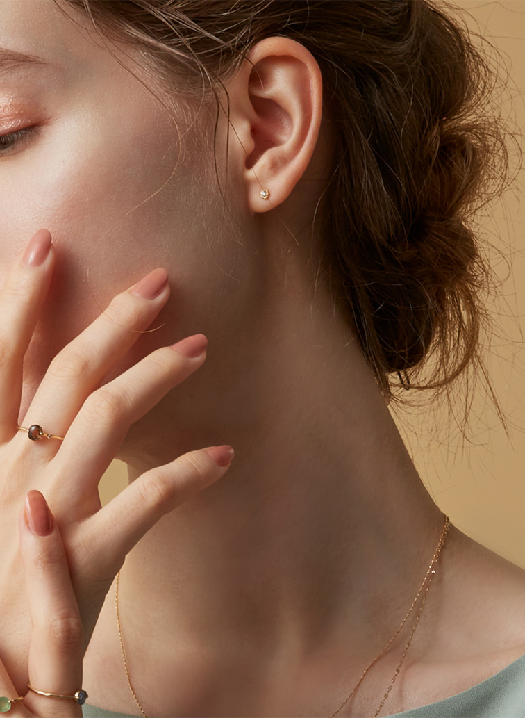 K18ダイヤモンドピアス（0.04ct） 詳細画像 White 3