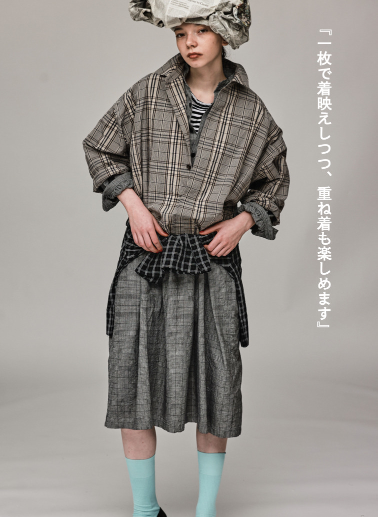 【一枚でも重ね着でも】フロントヨークワンピース【CAPSULE COLLECTION】 詳細画像 Gray 6