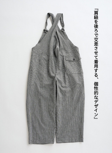 【着回し力抜群】クロスバックオーバーオール【CAPSULE COLLECTION】 詳細画像 White 2