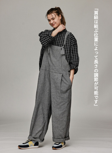 【着回し力抜群】クロスバックオーバーオール【CAPSULE COLLECTION】 詳細画像 White 3