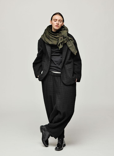 Short Coat Jacket Shadow Check 詳細画像 Black 5