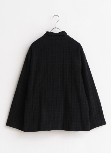 Short Coat Jacket Shadow Check 詳細画像 Black 2