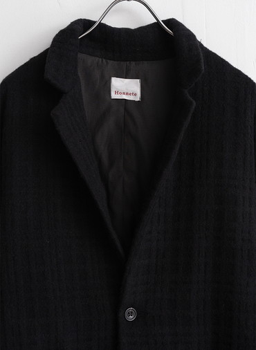 Short Coat Jacket Shadow Check 詳細画像 Black 3