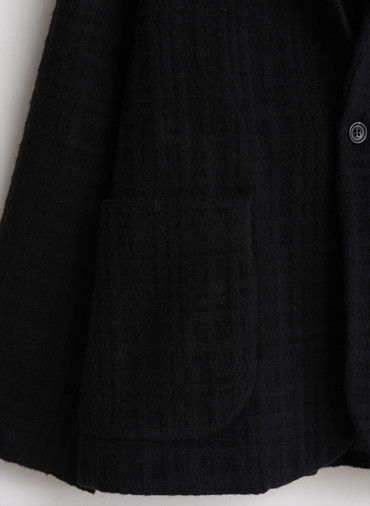 Short Coat Jacket Shadow Check 詳細画像 Black 4