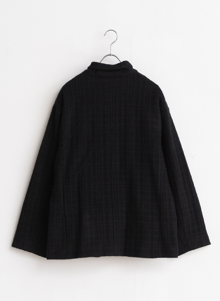 Short Coat Jacket Shadow Check 詳細画像 Black 2