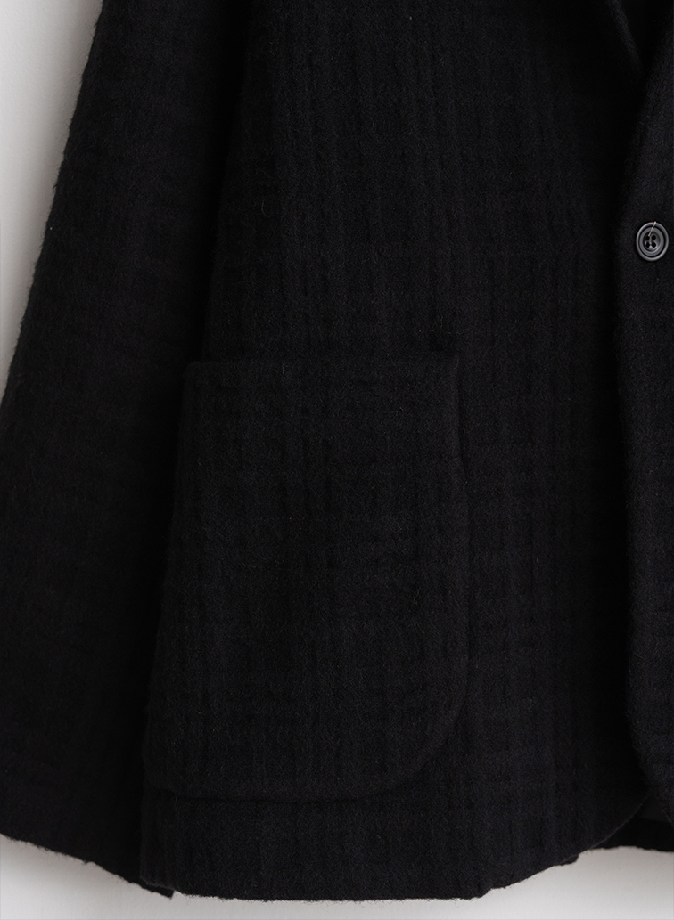 Short Coat Jacket Shadow Check 詳細画像 Black 4