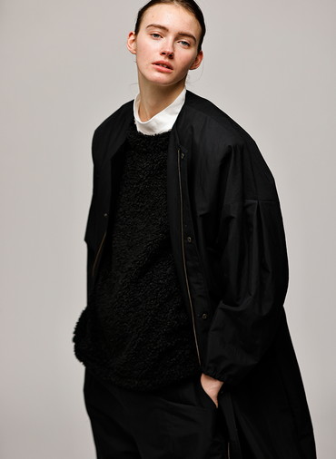 Tacked Sleeve Over Fit Coat 詳細画像 Black 9