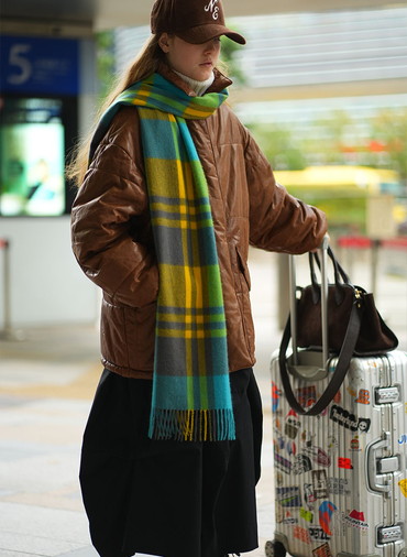 35&times;190 カシミヤスカーフ CPG52473【UNISEX】 詳細画像 Turquoise Blue 4