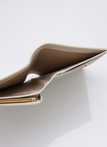 Leather Mini wallet 詳細画像 Ecru 4