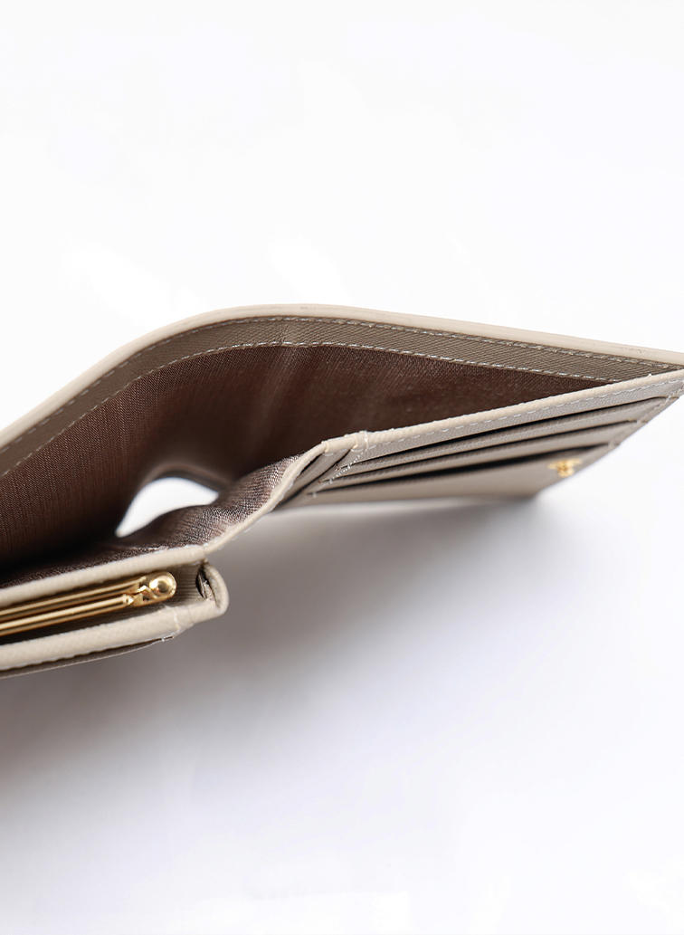 Leather Mini wallet 詳細画像 Grey 6