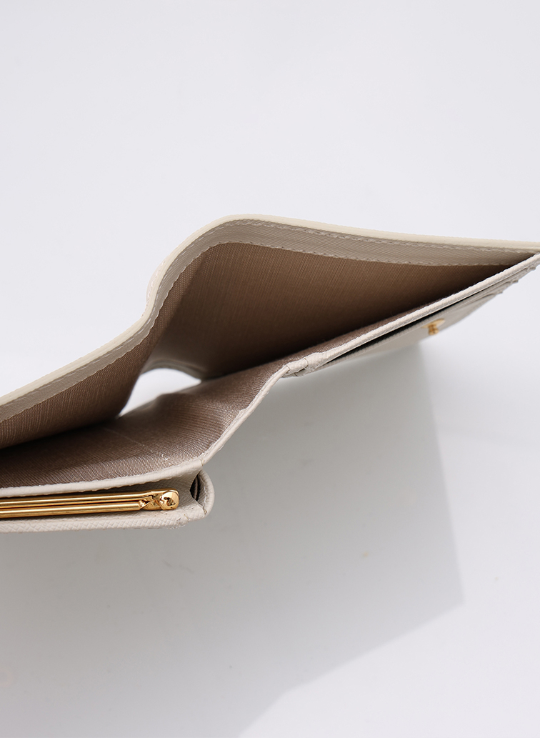 Leather Mini wallet 詳細画像 Ecru 4