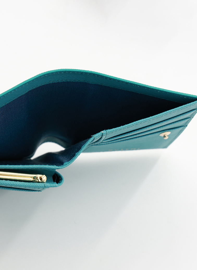 Leather Mini wallet 詳細画像 Blue 5