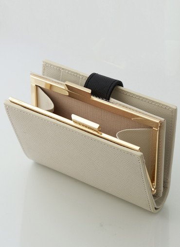 Clasp lock Mini wallet 詳細画像 Ecru 5