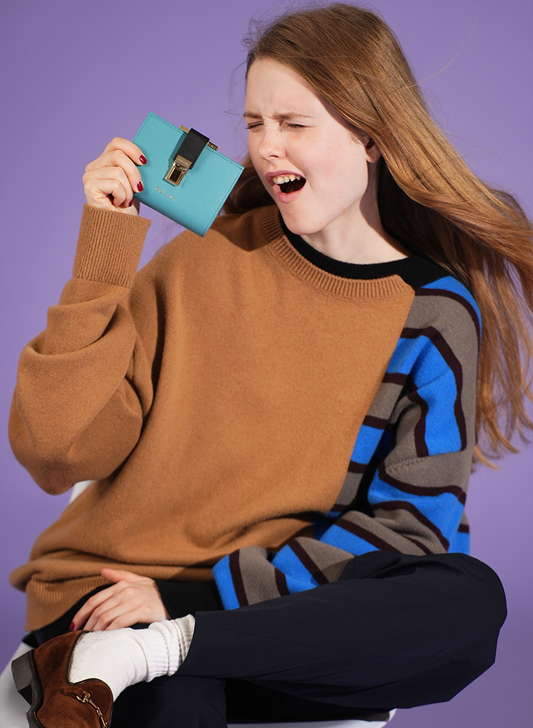 Clasp lock Mini wallet 詳細画像 Ecru 2