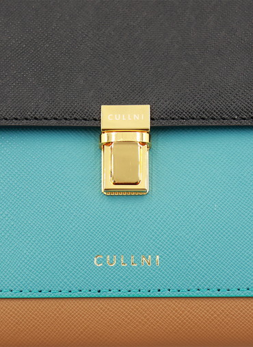 Clasp lock Leather Pocket Hand Bag 詳細画像 Brown 2