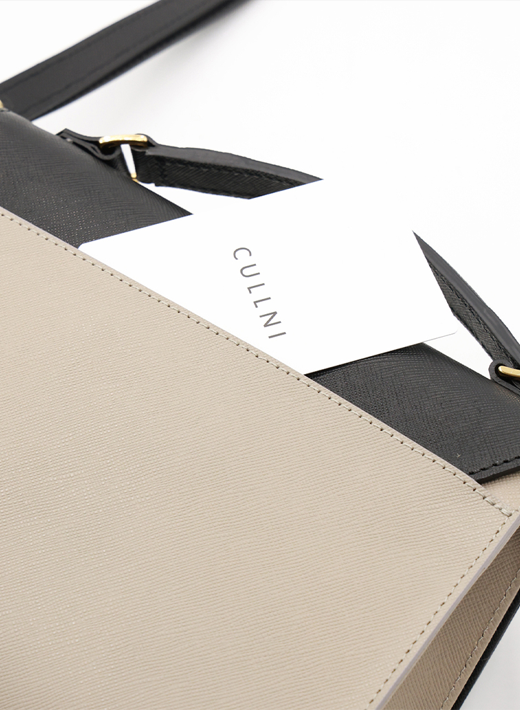 Clasp lock Leather Pocket Hand Bag 詳細画像 Grey 5