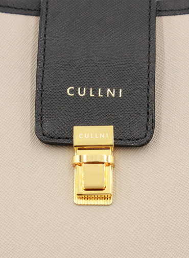 Clasp lock Leather Mini Shoulder Bag 詳細画像 Grey 2