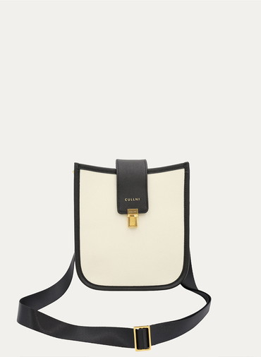 Clasp lock Leather Mini Shoulder Bag 詳細画像 Ecru 1