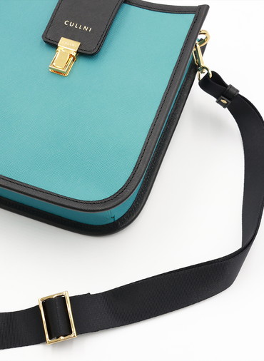 Clasp lock Leather Mini Shoulder Bag 詳細画像 Blue 3