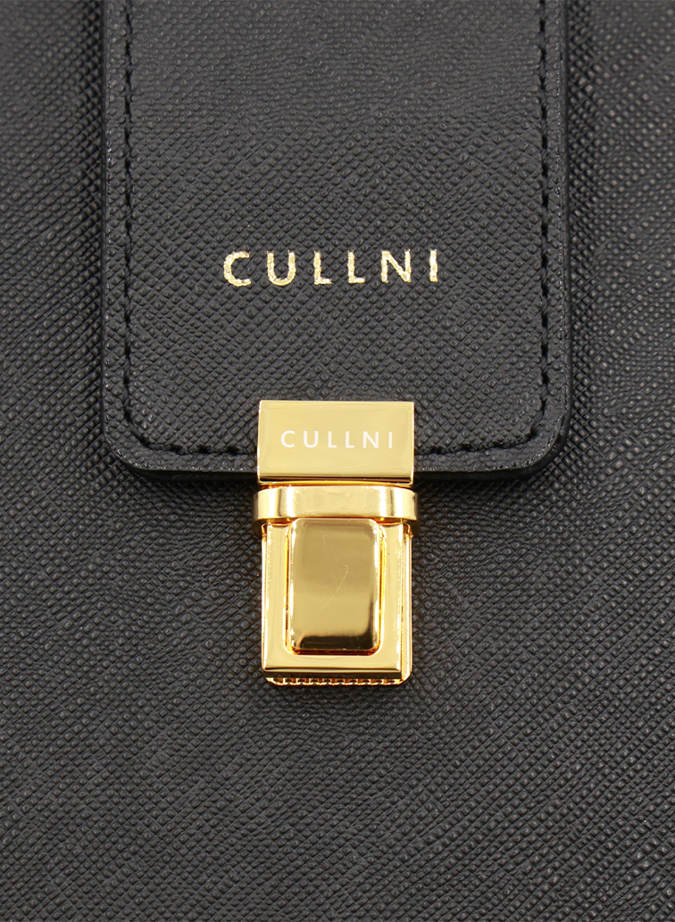 Clasp lock Leather Mini Shoulder Bag 詳細画像 Black 2