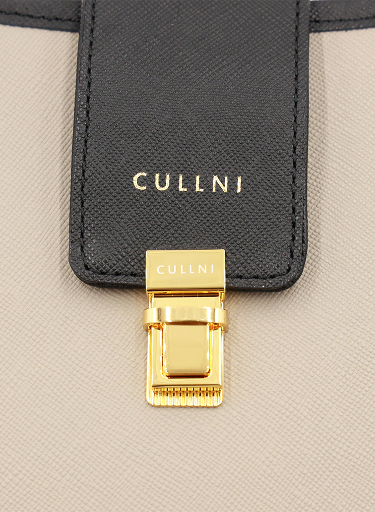 Clasp lock Leather Mini Shoulder Bag 詳細画像 Grey 2