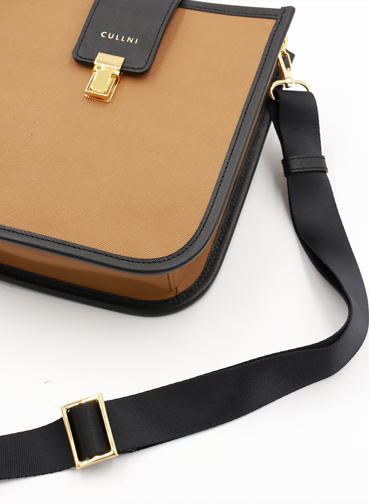 Clasp lock Leather Mini Shoulder Bag 詳細画像 Brown 3