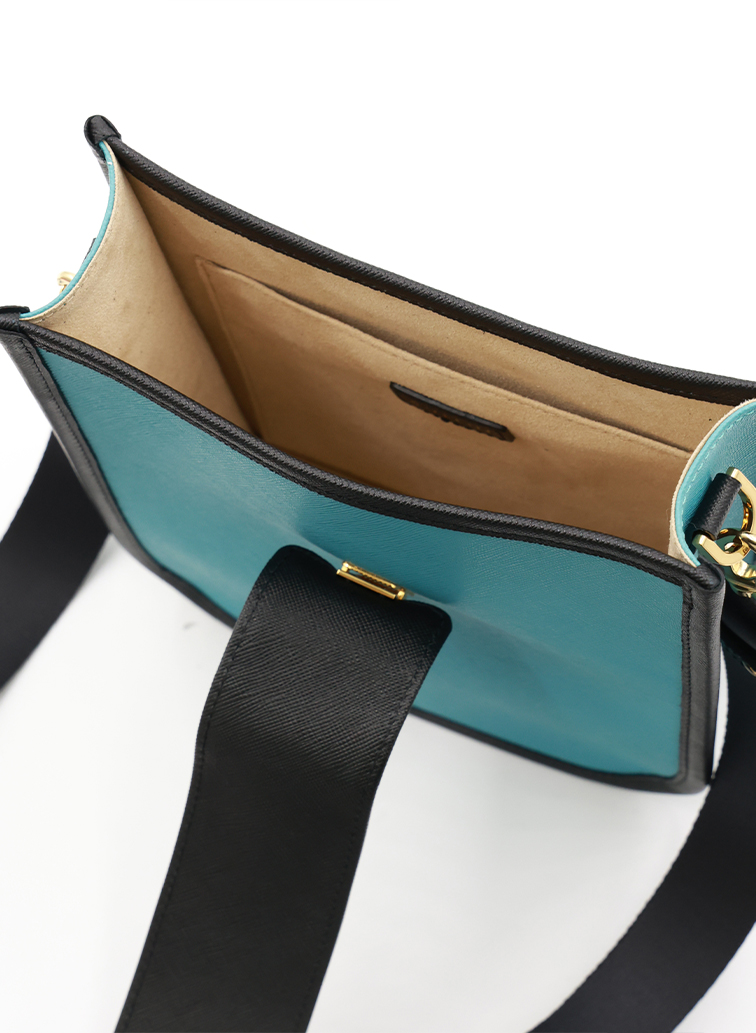 Clasp lock Leather Mini Shoulder Bag 詳細画像 Blue 5