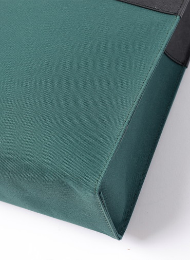 Leather Belt Handle ＆ Canvas Combination Mini Tote Bag 詳細画像 Green 5