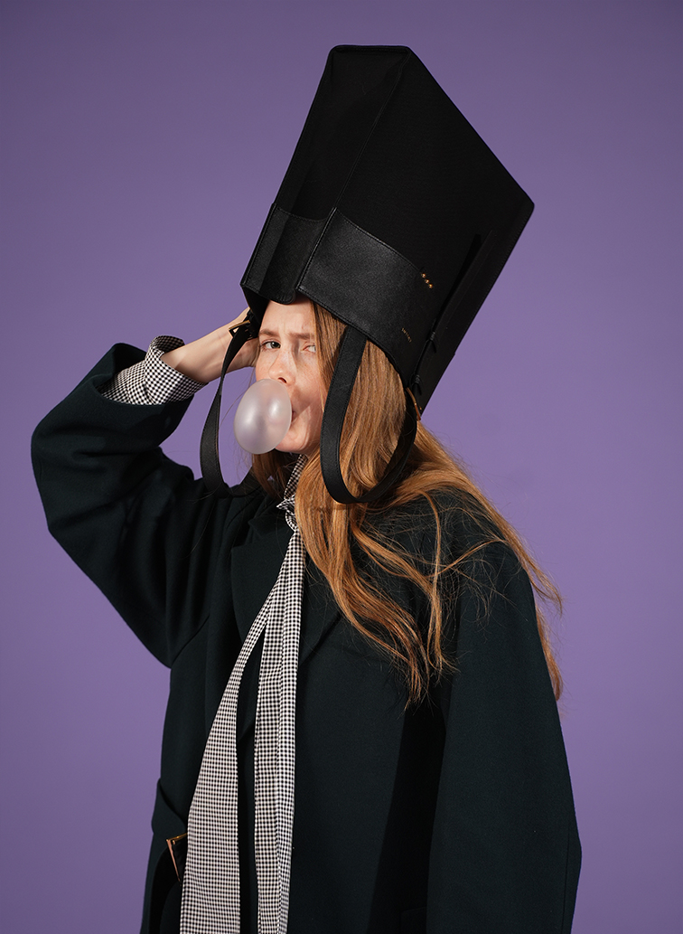 Leather Belt Handle ＆ Canvas Combination Mini Tote Bag 詳細画像 Green 2